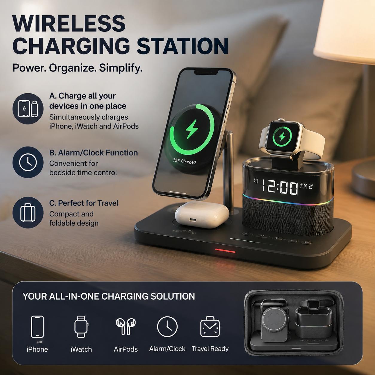 Magnetic Wireless Charging Sta - Home Office Call Center recension och pris