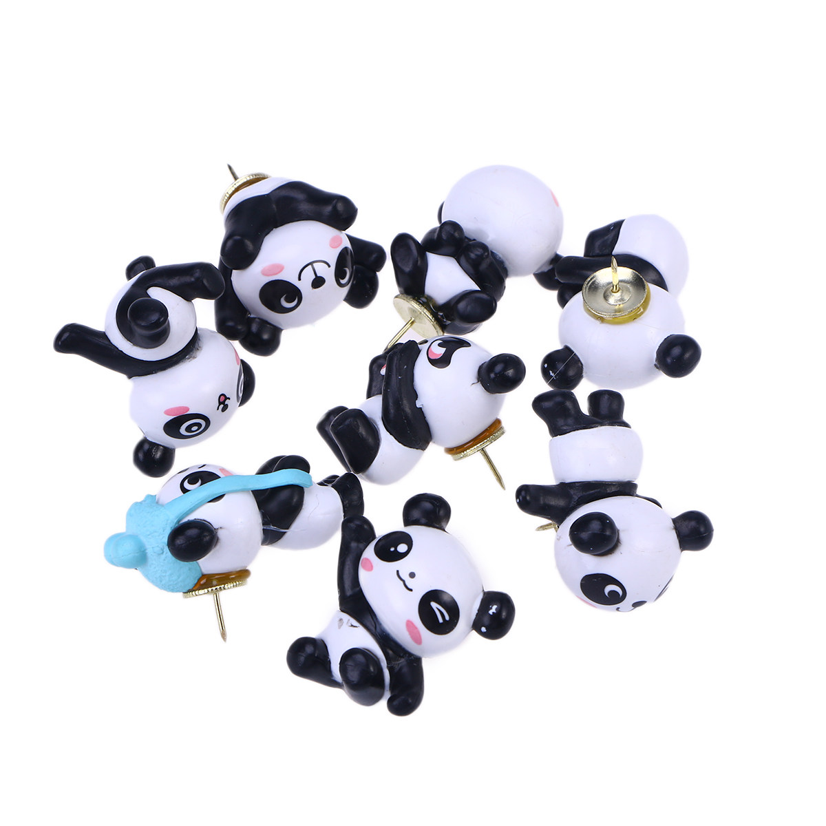 8 pcs Cute Panda Plastic Thumb - Address Home Office recension och pris
