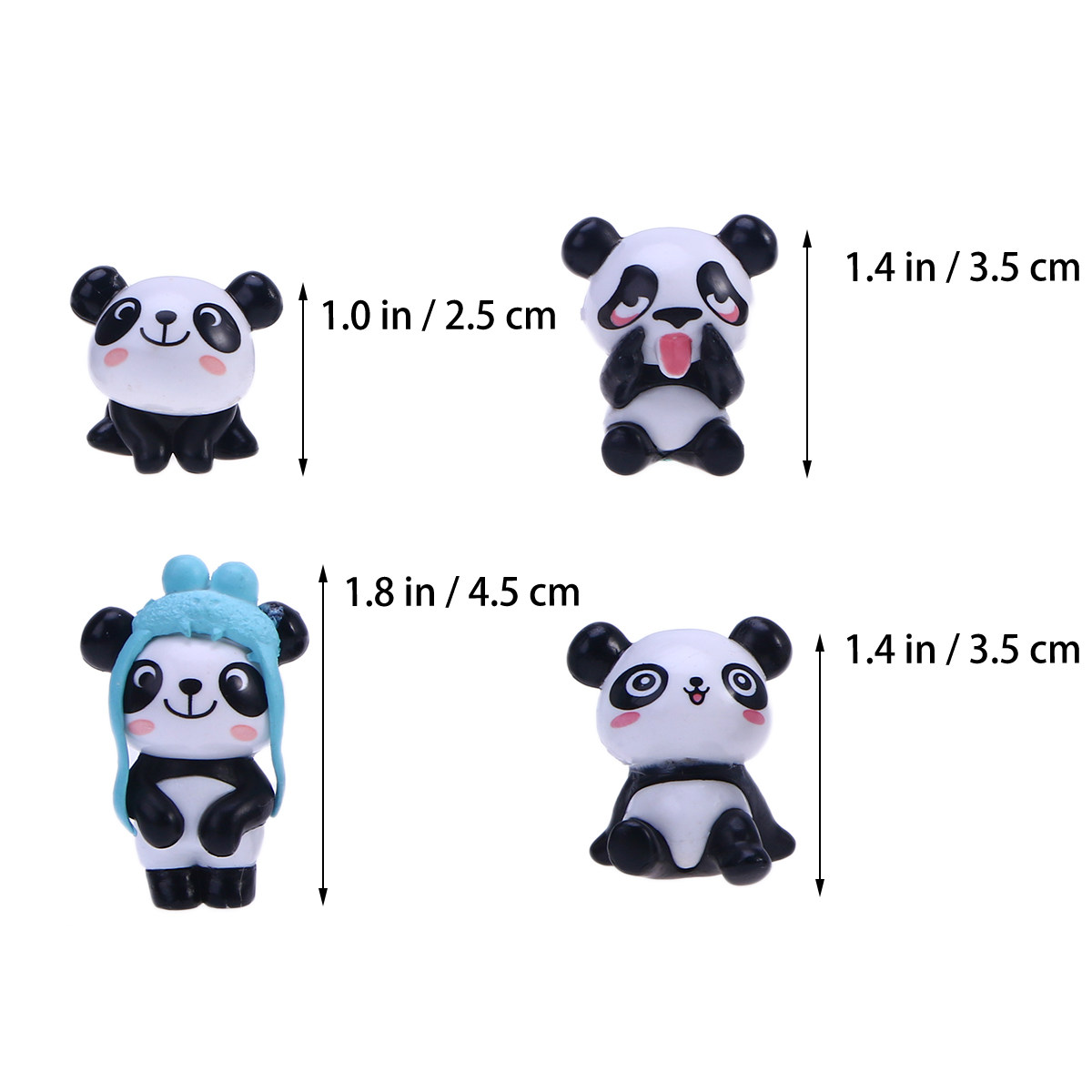 8 pcs Cute Panda Plastic Thumb - Address Home Office recension och pris