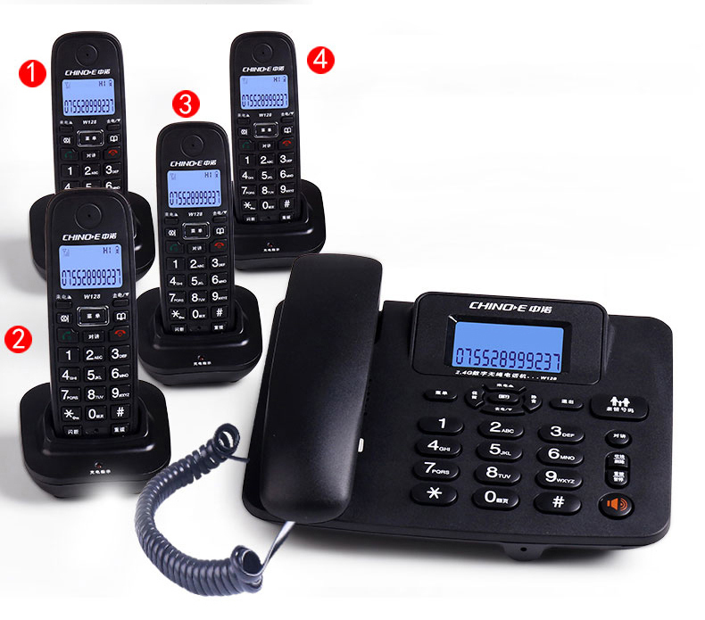Wireless Telephone 1-4 Handste - Home Office Call Center recension och pris