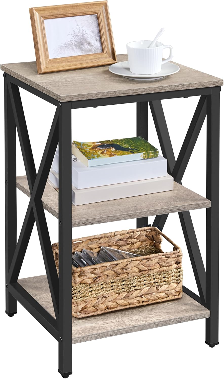 End Table Living Room, 3-Tier  - Home Office Industrial Design recension och pris