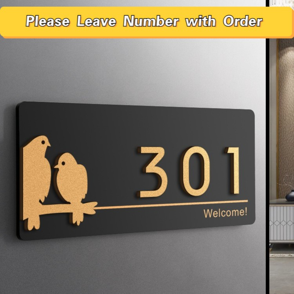 Acrylic Modern Door Plates Sho - Address Home Office recension och pris