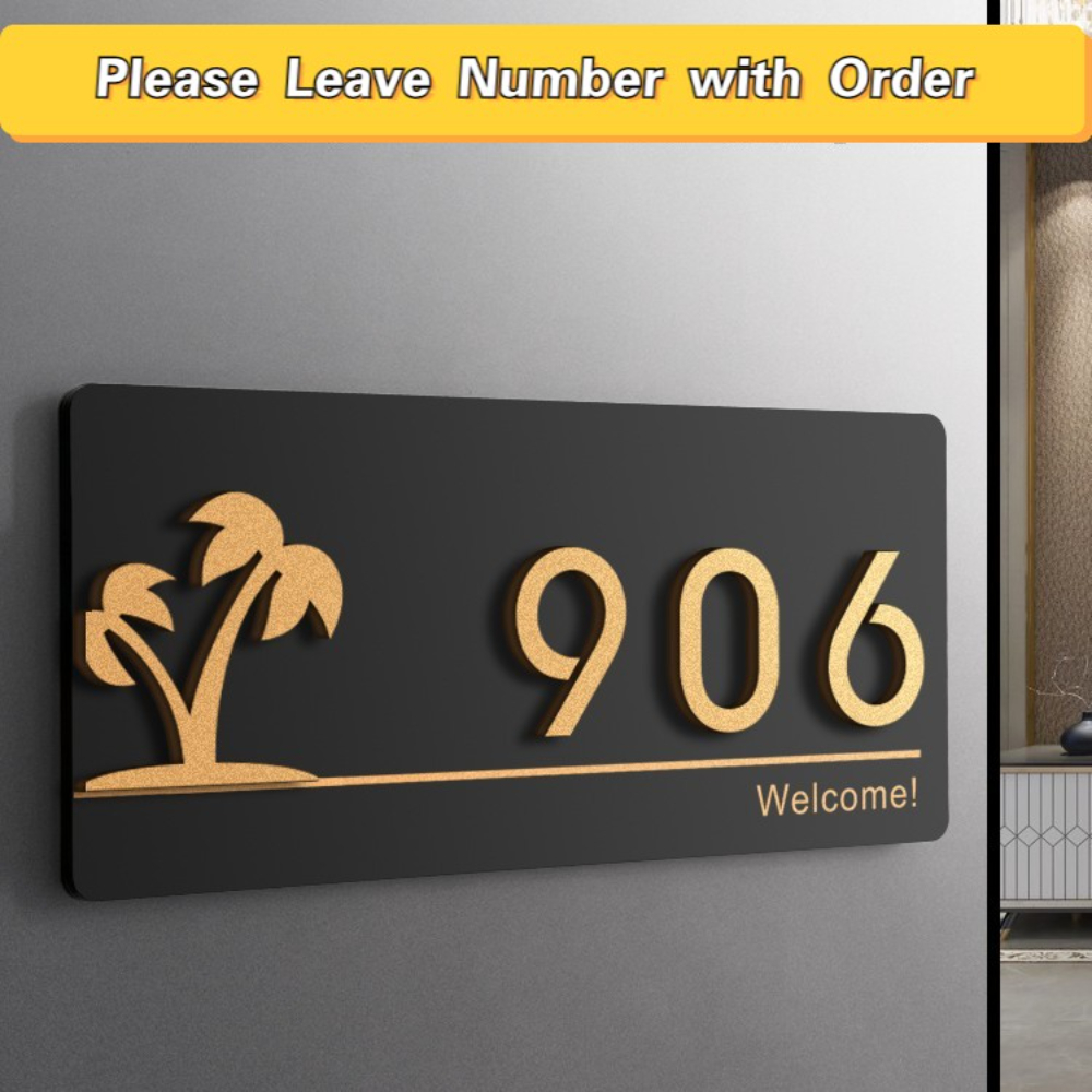 Acrylic Modern Door Plates Sho - Address Home Office recension och pris