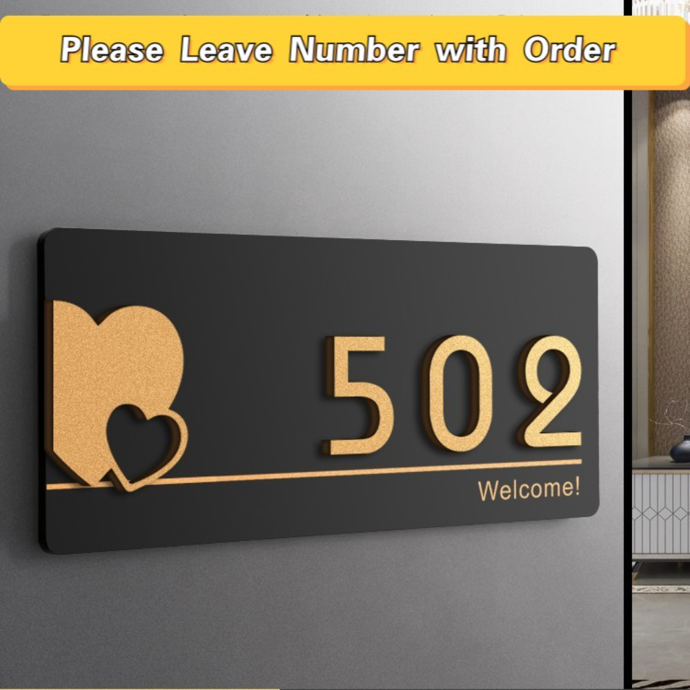 Acrylic Modern Door Plates Sho - Address Home Office recension och pris