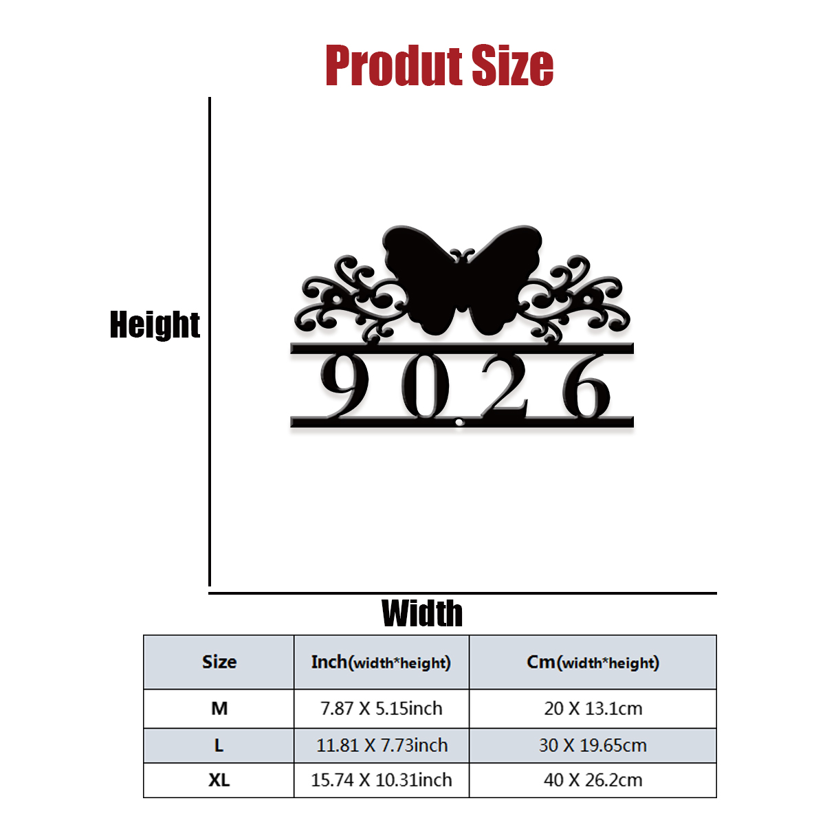 1Pc Custom butterfly Metal Str - Address Home Office recension och pris