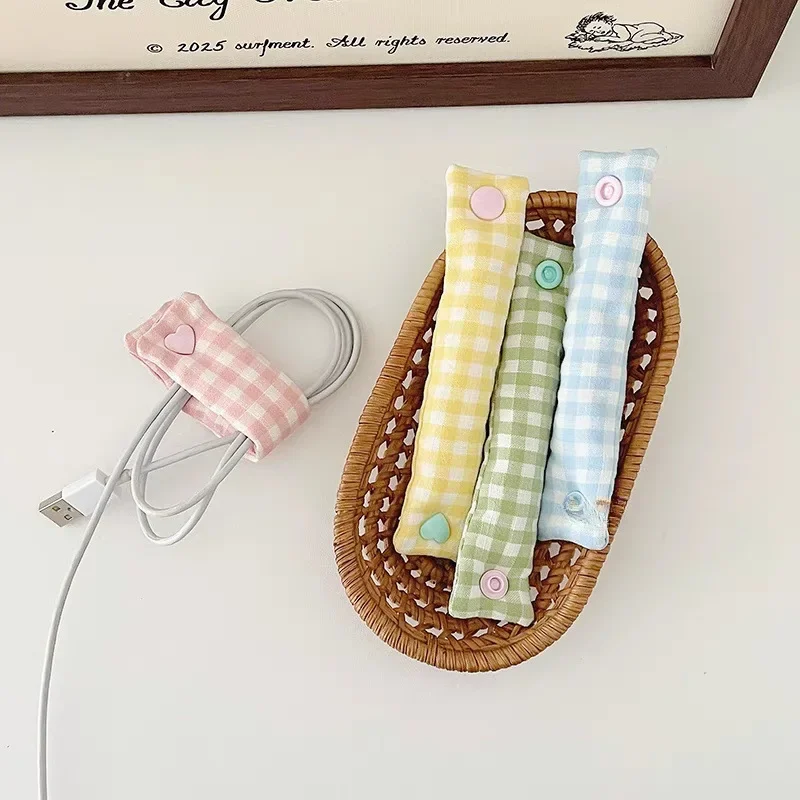 1PC Plaid Phone Cable Organize - Home Office Call Center recension och pris