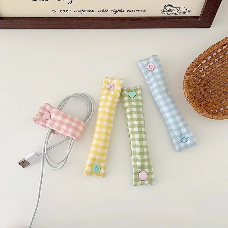 1PC Plaid Phone Cable Organize - Home Office Call Center recension och pris