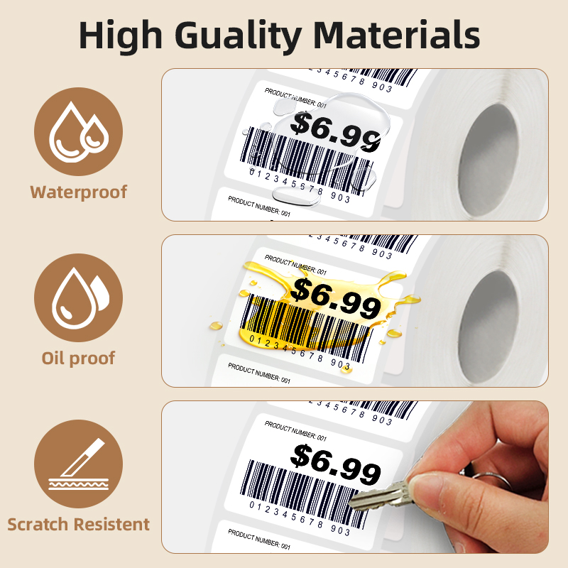 5 Rolls of White Label Sticker - Label Maker Machine recension och pris